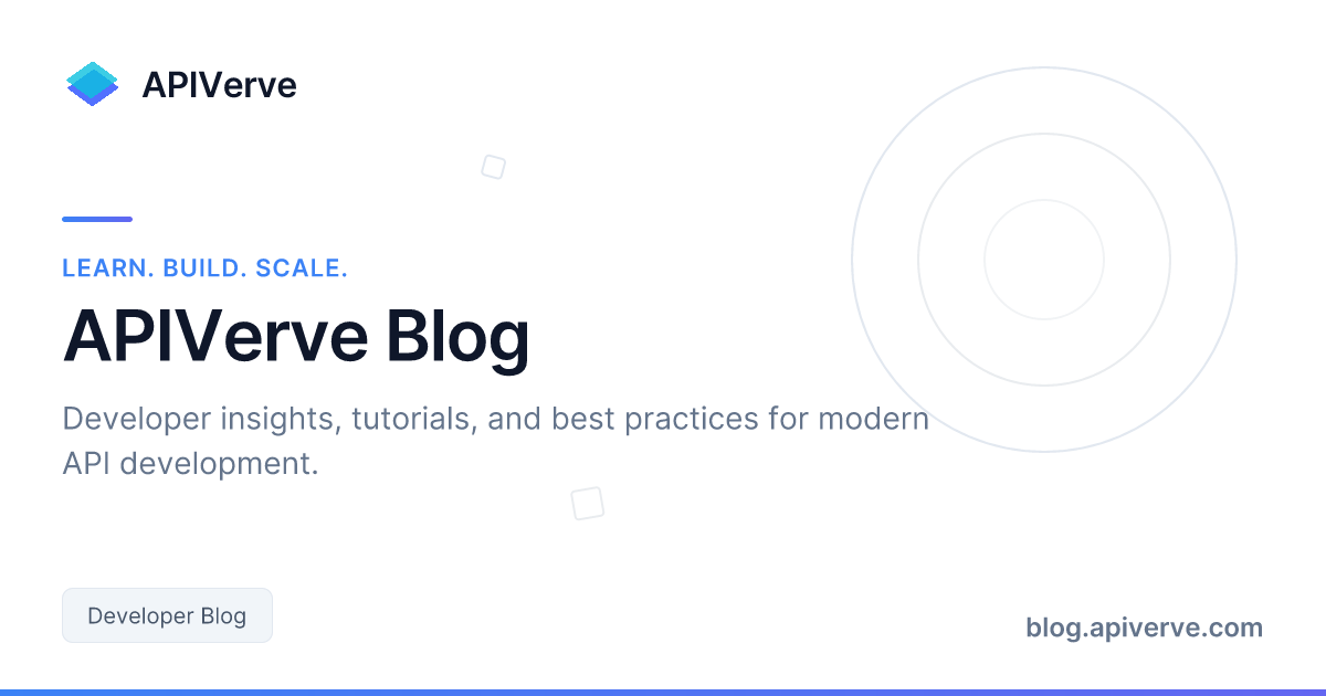 APIVerve Blog - API Development Insights & Tutorials